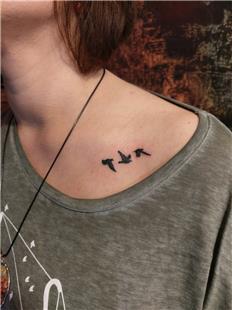 Omuza Uan Kular Dvmesi / Flying Birds Tattoo on Shoulder