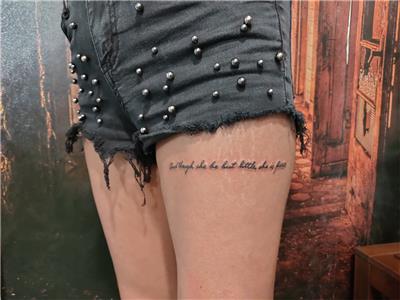 and though she be but little she is fierce william shakespeare tattoo