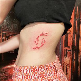 Krmz Koi Bal Dvmesi / Red Koi Fish Tattoo