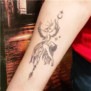 Zmrd Anka ve Kz Kol Dvmesi / Phoenix and Girl Arm Tattoo